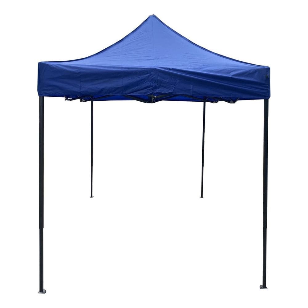 Tenda Gazebo Dobravel Aco E Poliester 2x2m Azul Impermeavel