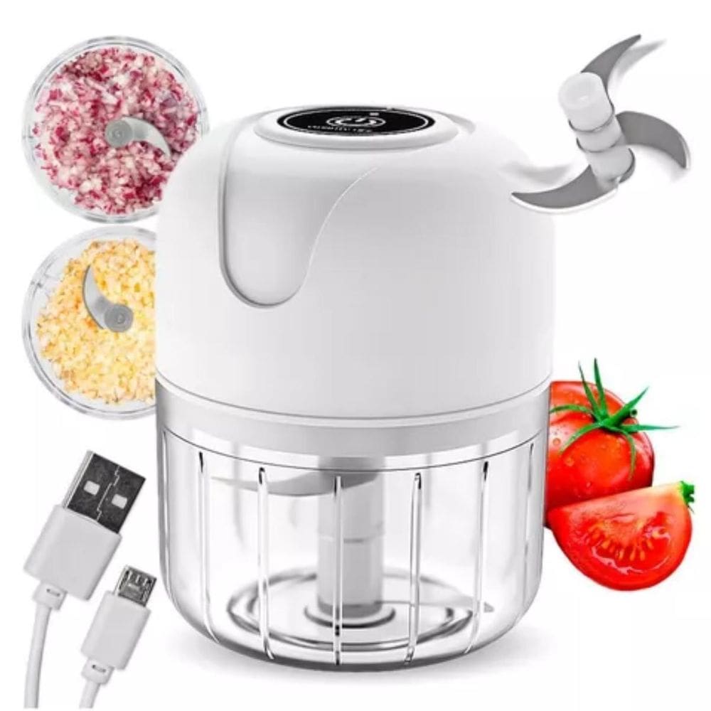 Moedor Elétrico De Alho Sem Fio Compacto 250Ml