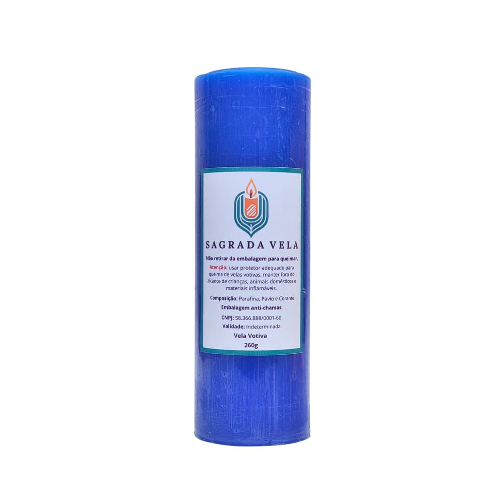 Vela Votiva 7 Dias 260G (Azul Escura)