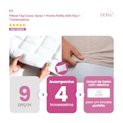 Kit Cama dos Sonhos Casa Dona 5 Peças Pillow Com Lençol e 4 Travesseiros Casa Dona