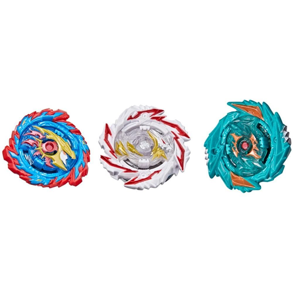 REEMBALADO: Kit Com 3 Piões Beyblade Burst Surge Speedstorm Tempest Cloud F2294 Hasbro