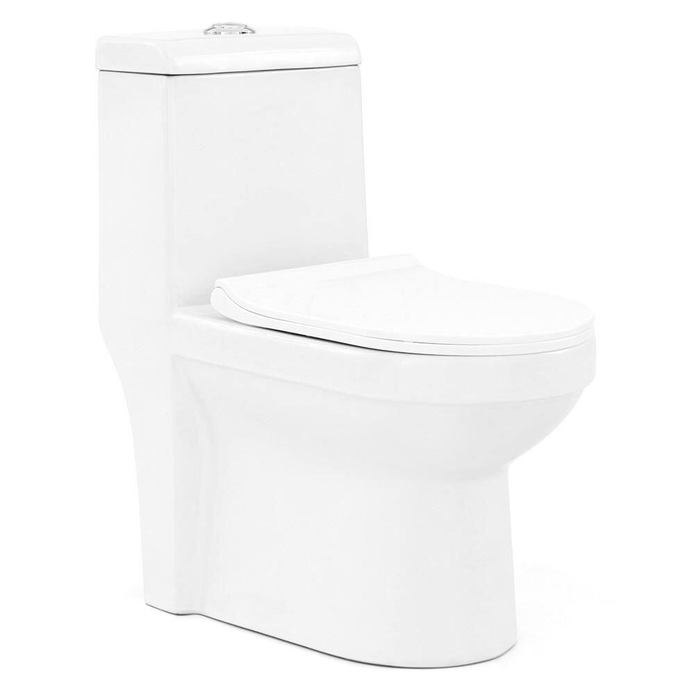 Kit Vaso Sanitário Monobloco e Acessórios Modaza Acqua, 3 e 6 Litros, Branco