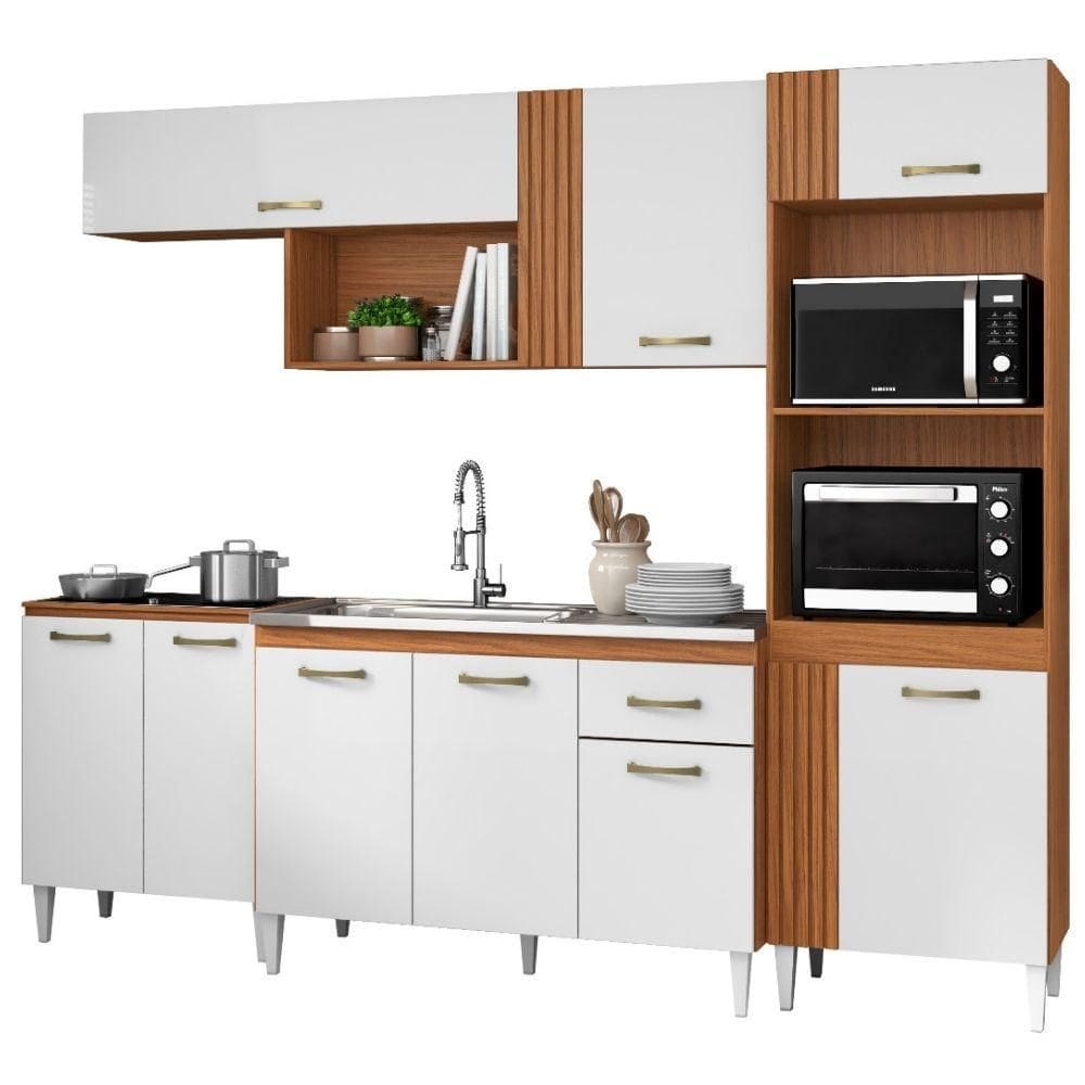 Cozinha Modulada Balcao Pia 251 cm Vitoria ARMoveis