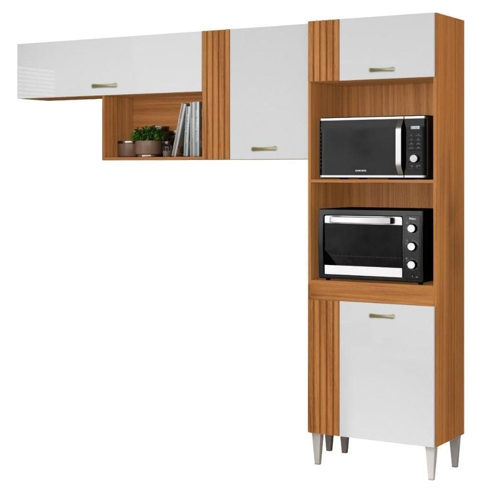 Cozinha Compacta 4 Portas 240 cm MDP Vitoria ARMoveis
