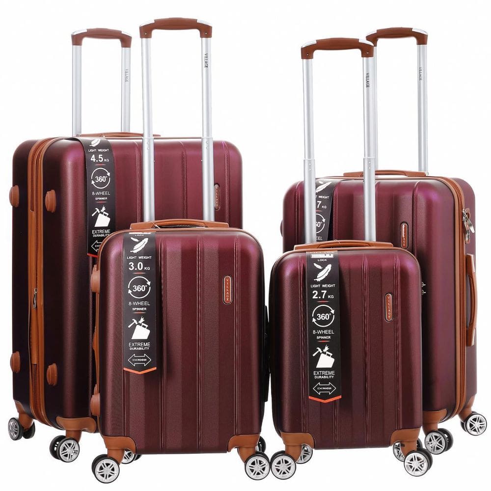 Mala De Viagem Rígida Abs 4 Peças Rodinhas 360º Expansível