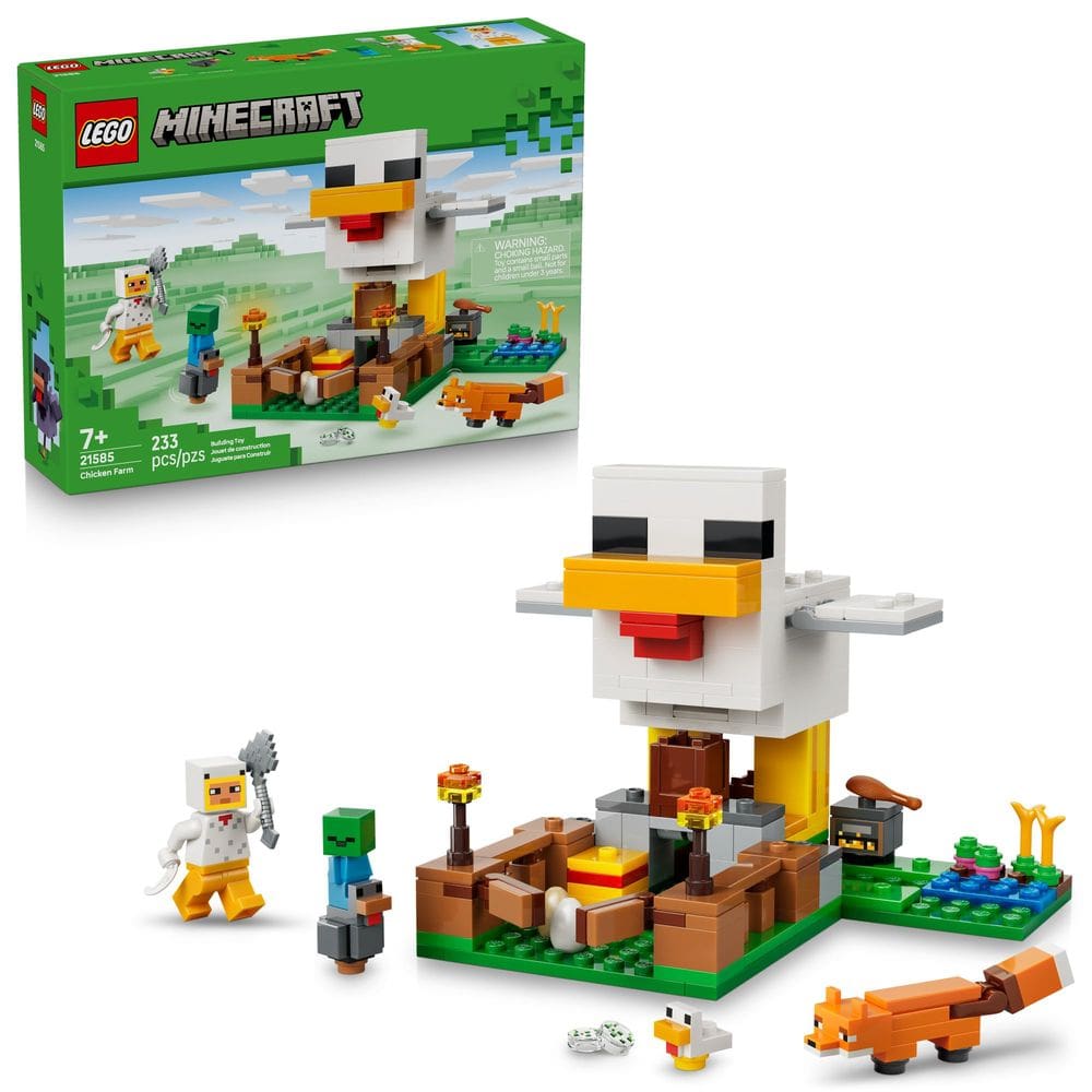 Brinquedo LEGO Minecraft Fazenda de Galinhas com Figuras de Ação