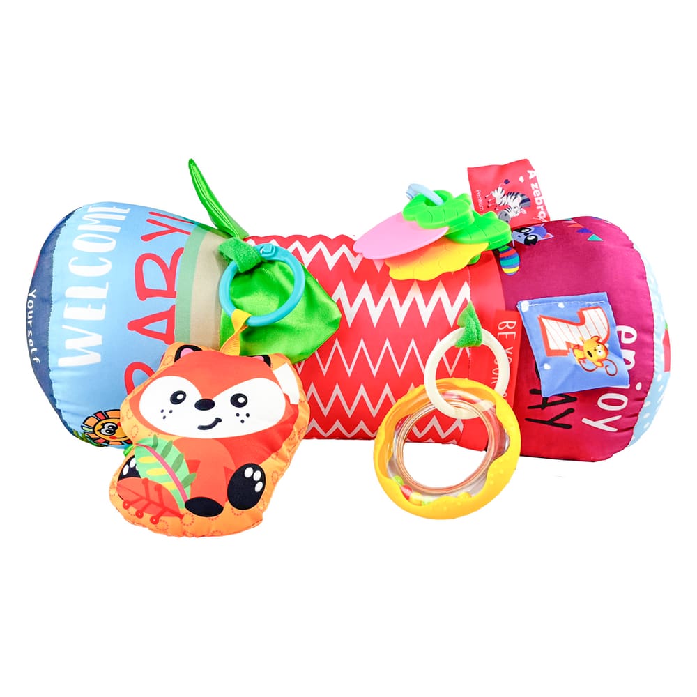 Almofada Rolinho Atividades Para Bebê com Mordedor Maxi Baby