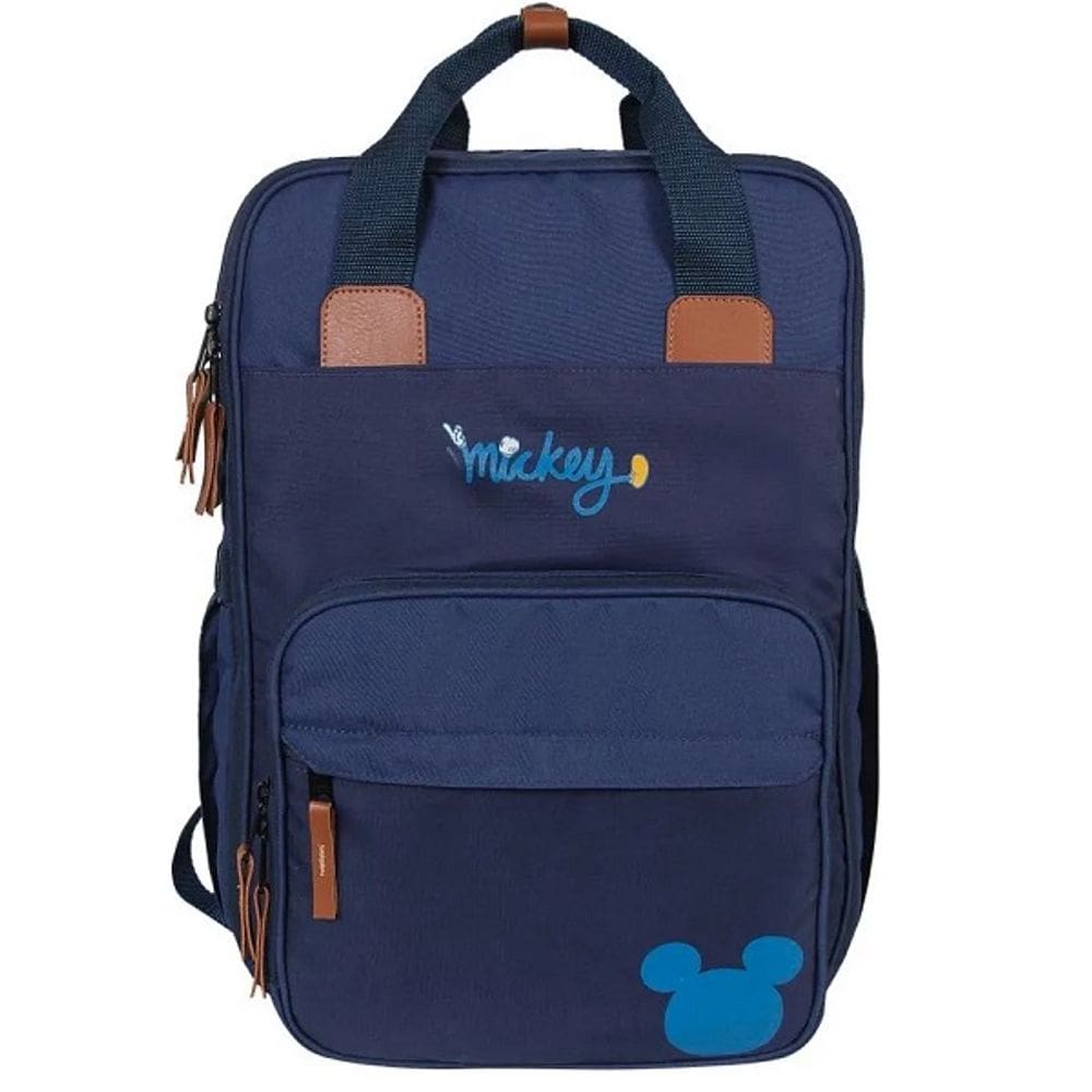 Mochila Maternidade Premium com Trocador Disney Mickey Azul Babygo