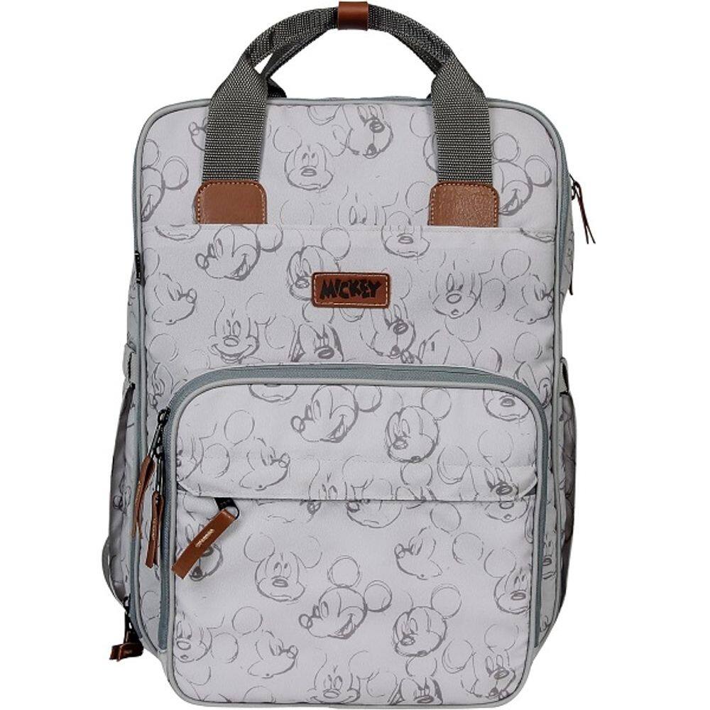 Mochila Maternidade Premium com Trocador Disney Mickey Cinza Babygo