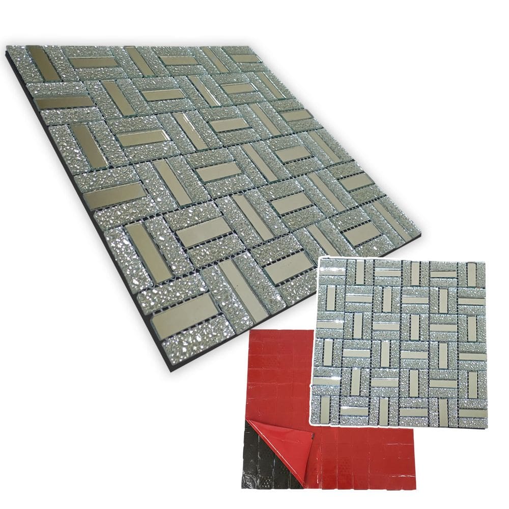 Pastilha De Vidro Autocolante Parede Sala Cozinha Lavabo Banheiro Sala Decorativa Facil Aplicacao Requintado Moderna