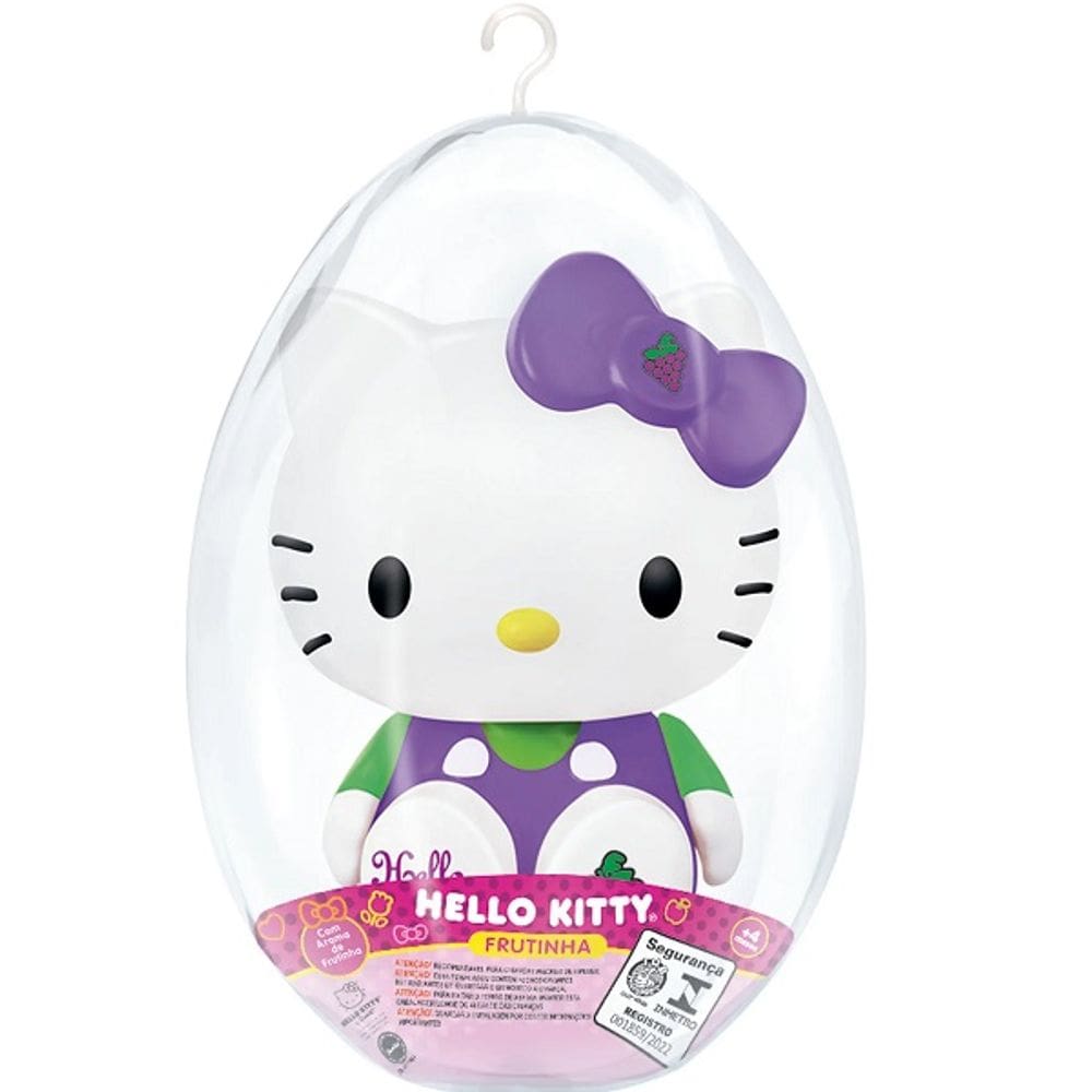 Boneco NO OVO 17CM Coleçao Hello KITTY Frutinhas UVA Lider