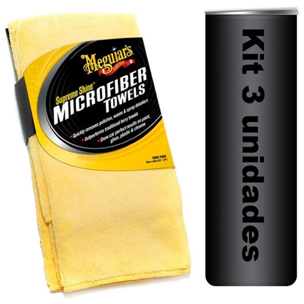 Kit com 3 Flanela Micro Fibra Meguiars X2020