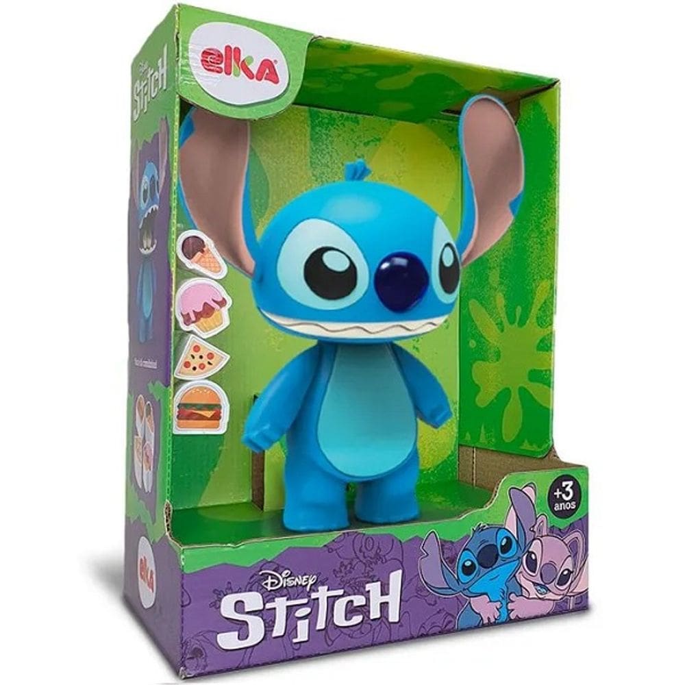 Boneco STITCH Disney com Comidinhas ABRE a Boca ELKA
