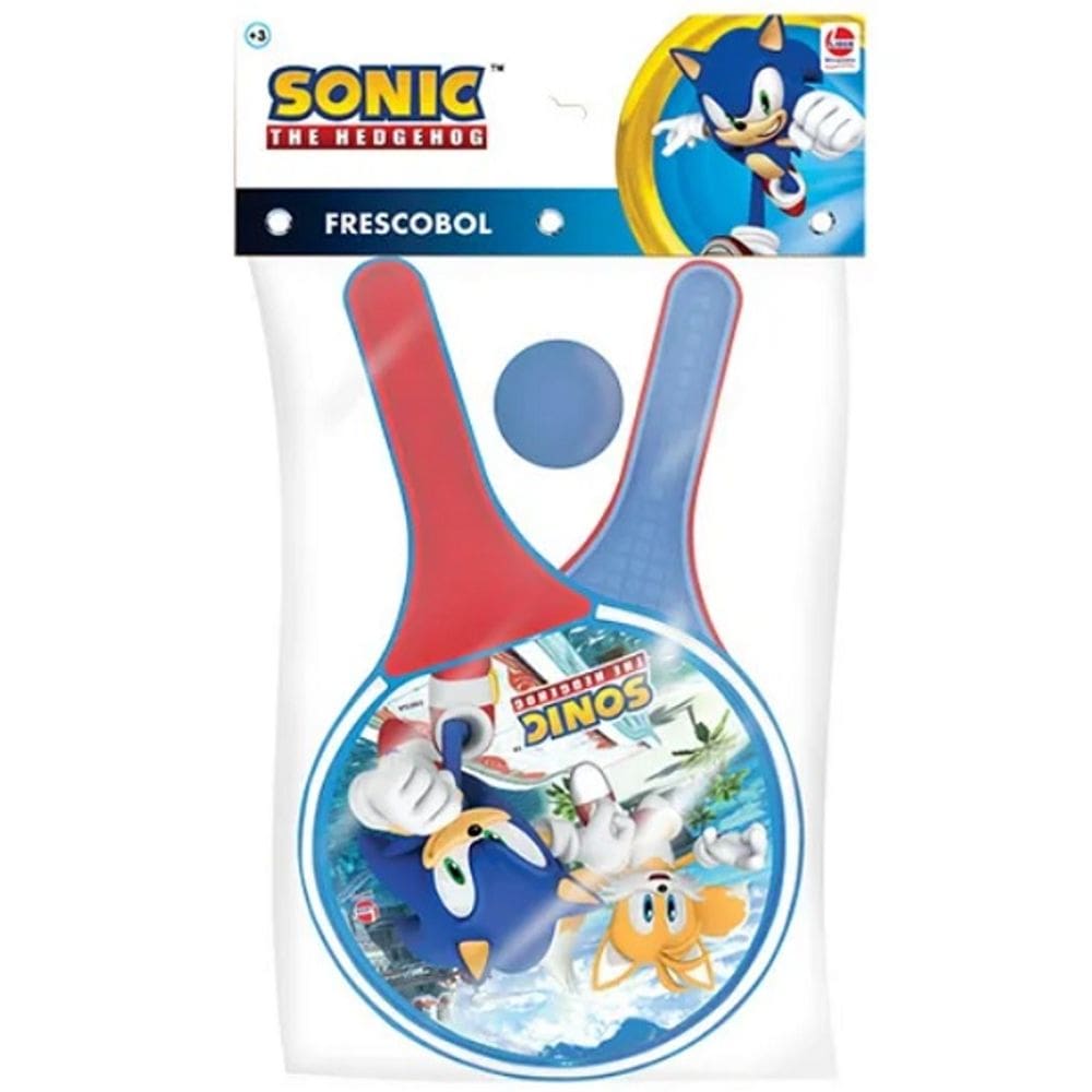 Kit Raquete com Bolinha Frescobol Sonic Lider Brinquedos