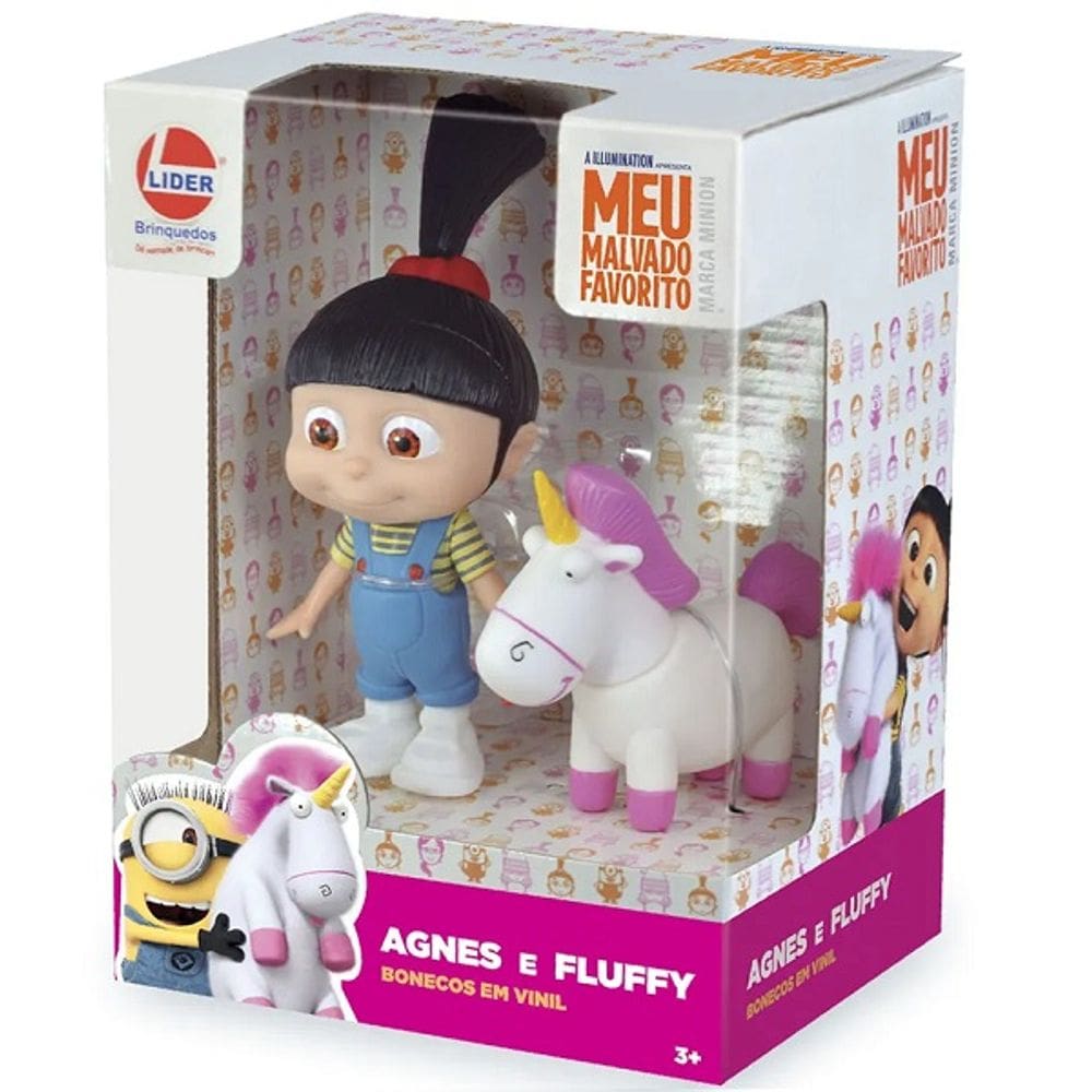 Boneca AGNES e FLUFFY Minions Lider