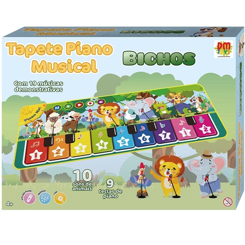 Tapete Piano Musical Bichos DM TOYS