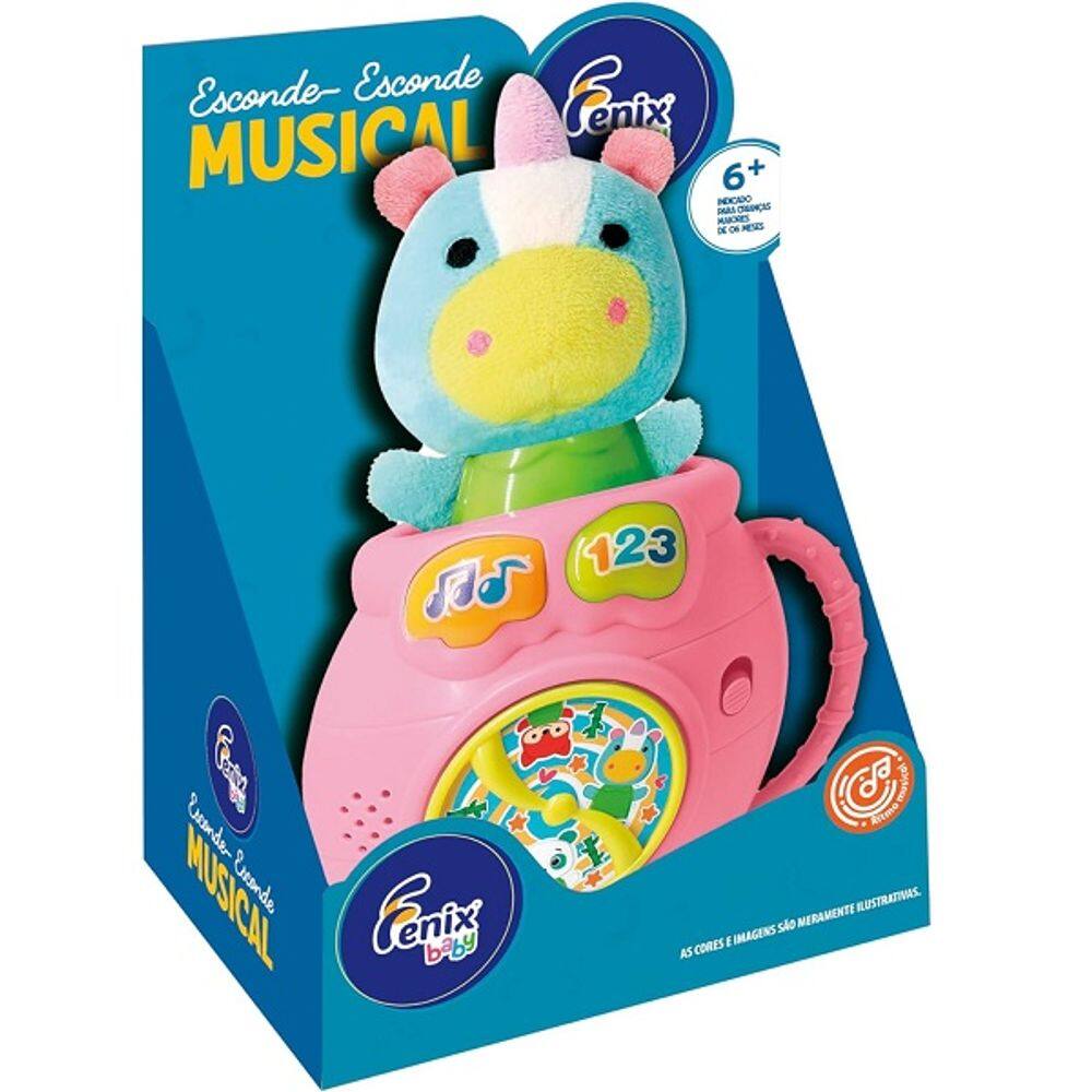 Brinquedo Musical Esconde Esconde Unicornio Fenix