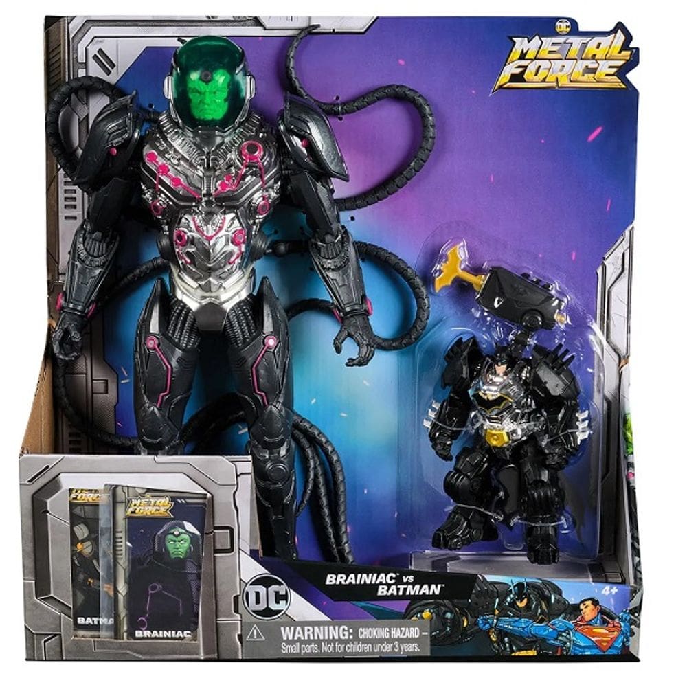 Bonecos Brainiac de 30CM VS Batman de 10CM - DC Comics SUNNY