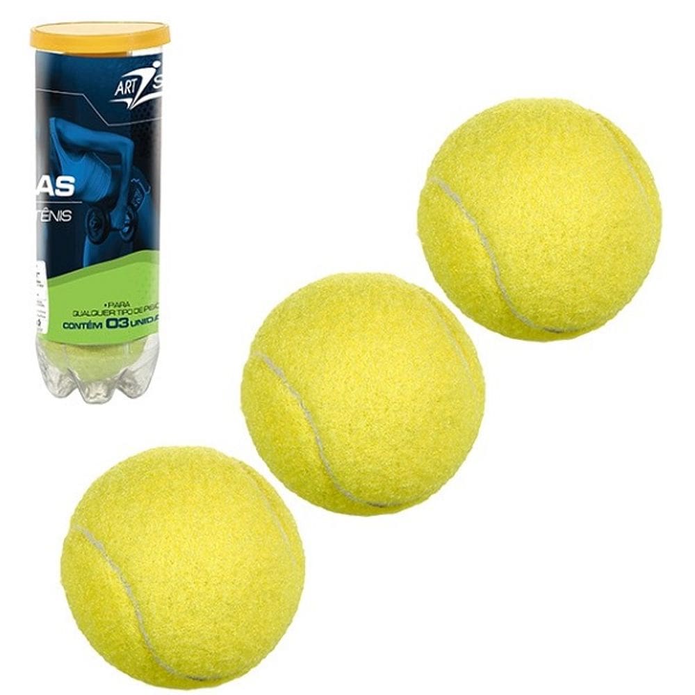 Bolinha de Tenis Verde 3 Unidades P/ Treinamento ART SPORT