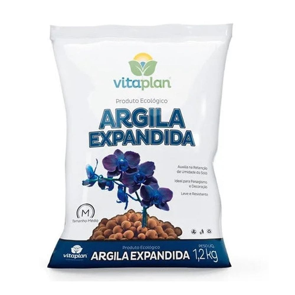 Argila Expandida Media Vitaplan Produto Ecologico 1,2 KG