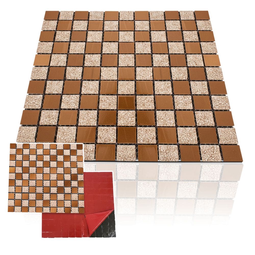 Pastilha De Vidro Adesiva Para Parede Cozinha Lavabo Banheiro Sala Decorativa Moderna Requintado Reforma Facil Aplicacao