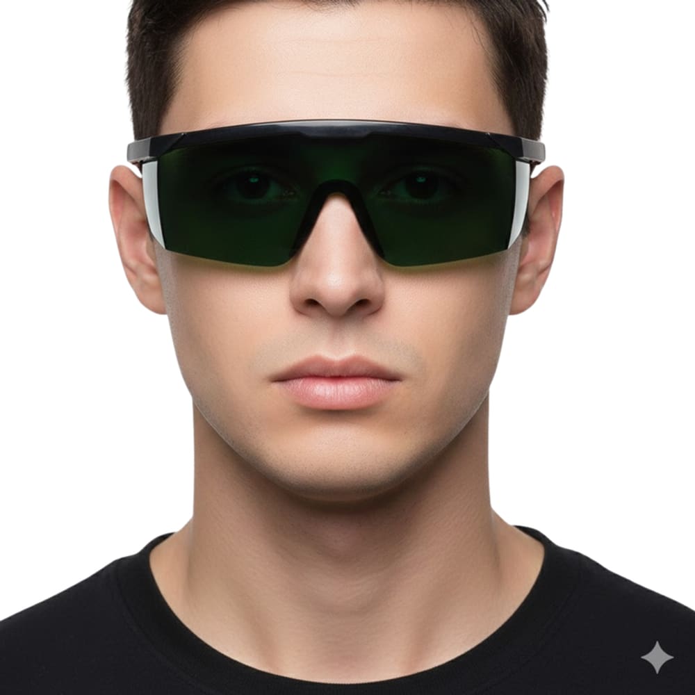 Óculos Maçarico Spectra S Lente Verde IRUV Tonalidade 5 Carbografite CA 10525