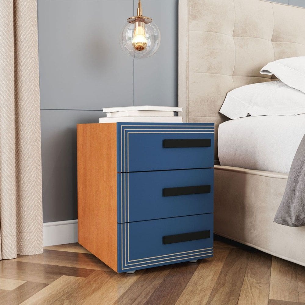 MP - Mesa de Cabeceira Vale ncia 3 Gavetas Az