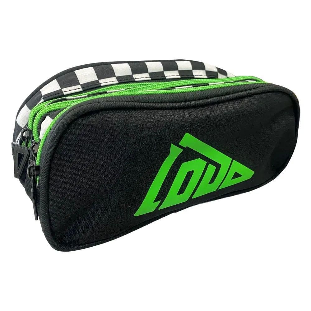 Estojo Escolar 3 divisorias Loud Preto - ET50245LD - LUXCEL