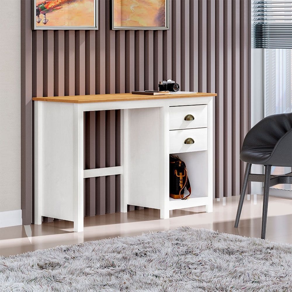 Escrivaninha Topázio 2 Gavetas - Finestra Móveis - Branco