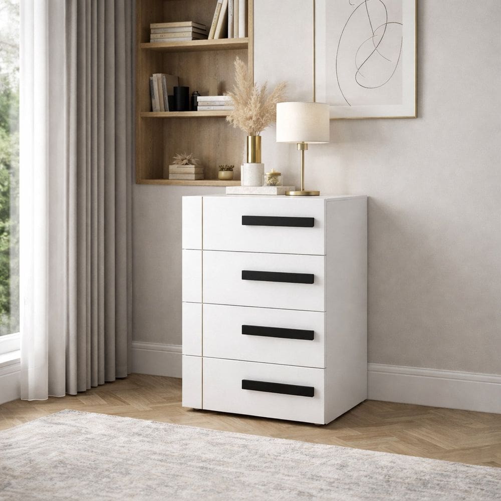 Gaveteiro para Escritório 4 Gavetas Lisboa Branco
