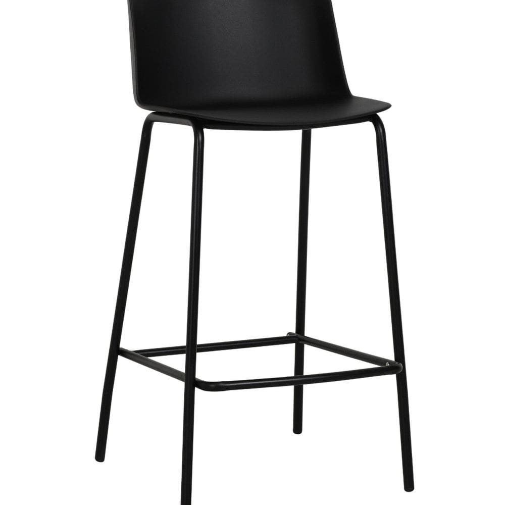 Banqueta Alta para Cozinha Base em Aço Ipanema Preto