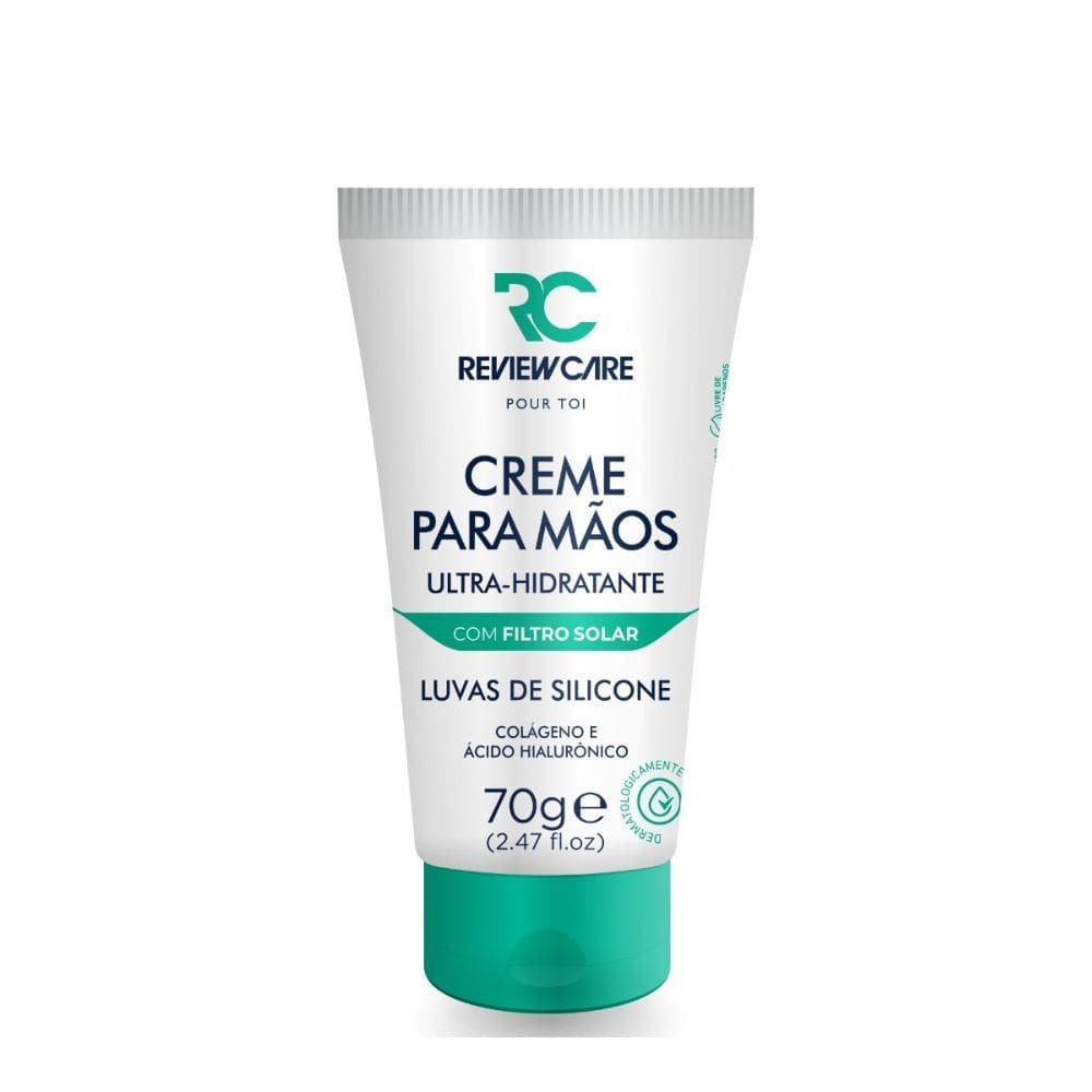 Creme para Mãos Ultra Hidratante com Filtro Solar Luvas de Silicone
