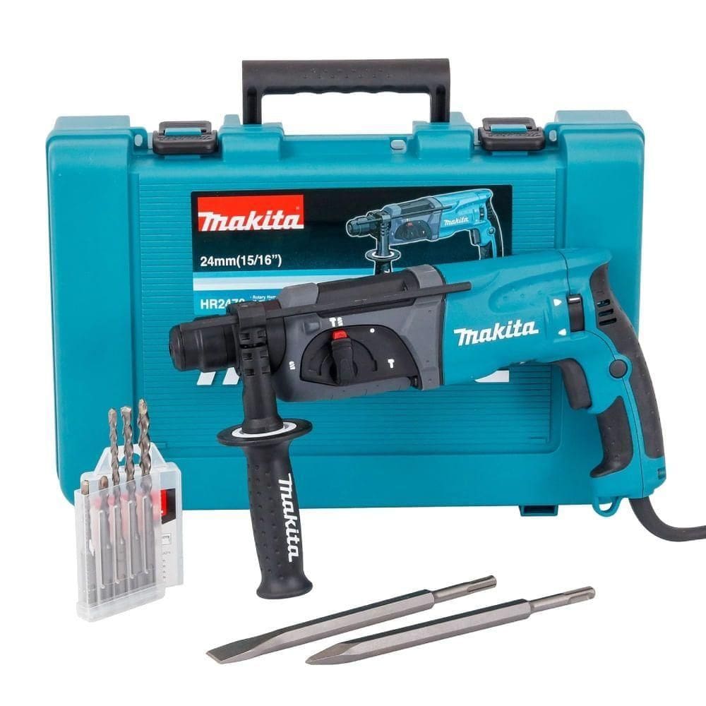 Martelete Combinado 24mm 15-16 220 Volts + Maleta E Acessórios Hr2470x21 Makita Martelete Combin
