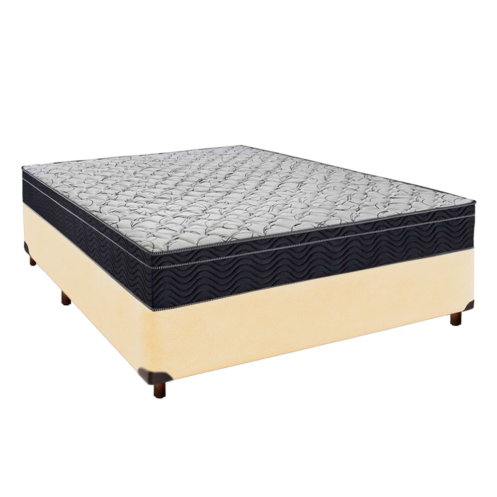 Cama Box Begetiza + Colchão Casal Airtech 150 Ortobom