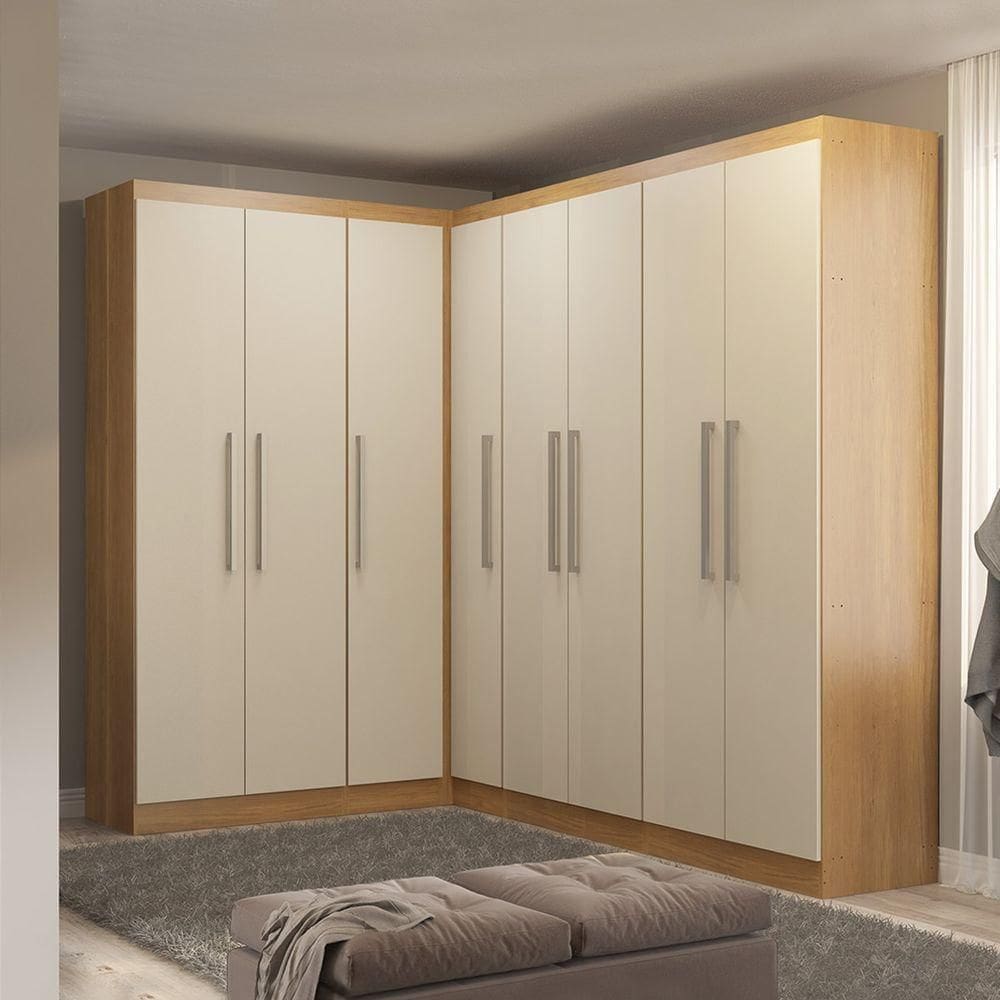 Guarda Roupas Modulado Casal De Canto 8 Portas Menu Móveis Carvalho