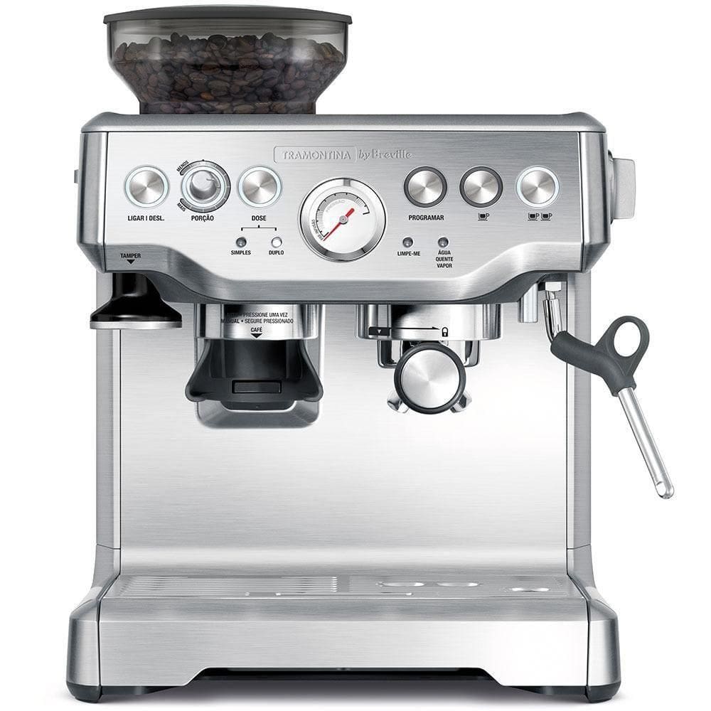 Cafeteira Elétrica Tramontina By Breville Express Pro Em Aço Inox Com Moedor 2 Litros 110V 69066011