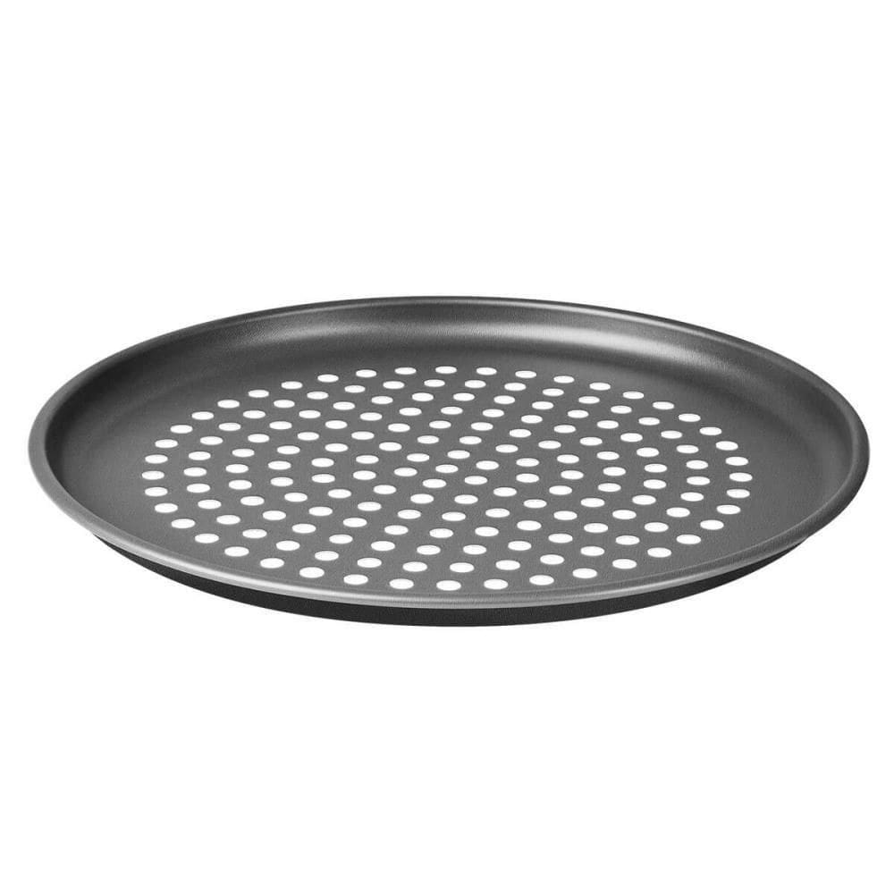 Assadeira Para Pizza Tramontina Perfurada Em Alumínio Antiaderente Grafite 30cm 20076030