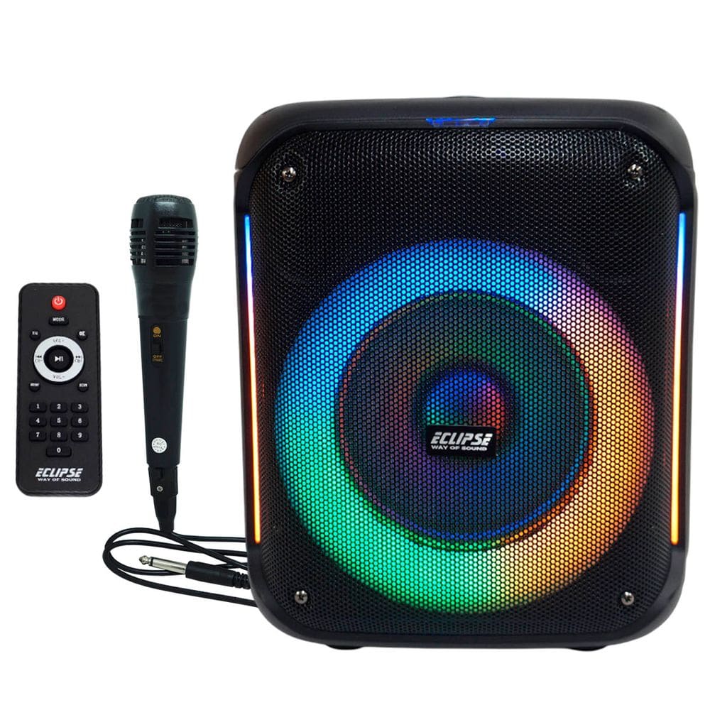 Caixa Som Bateria com Microfone 800W Rms Bluetooth Portátil Fm Usb Controle Remoto Eclipse E-X8