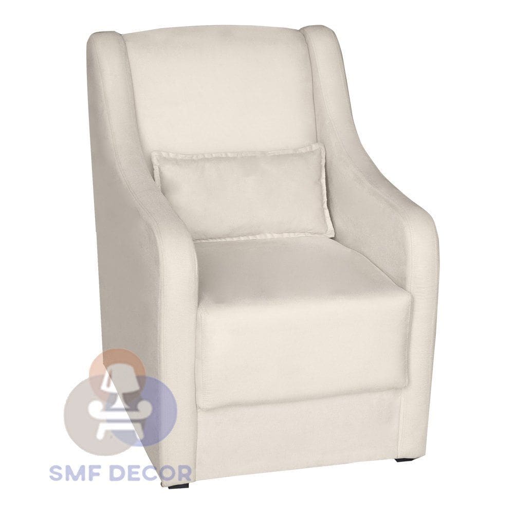 Poltrona para Amamentação Glamour com Almofada Bege