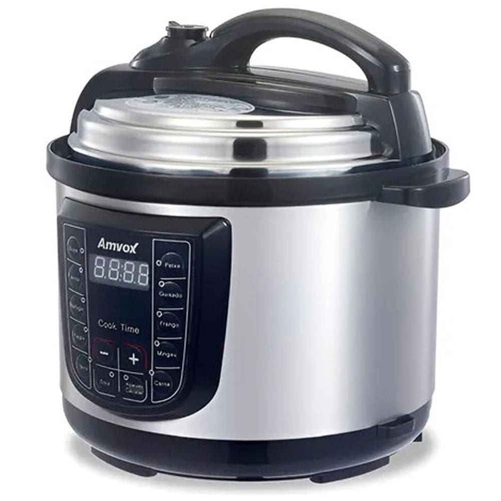 Panela Elétrica Pressão 5 Litros Digital 220V Multifuncional 900W Timer Feijão Sopa Amvox Aps050