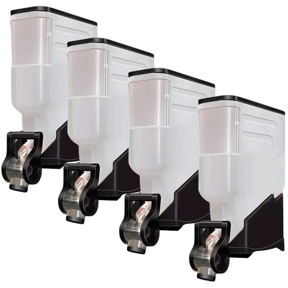 4 Módulos Dispenser Avulso 35 Litros ou 15 Kilos Armazenamento Ração Grãos Cereais Preto Graviton