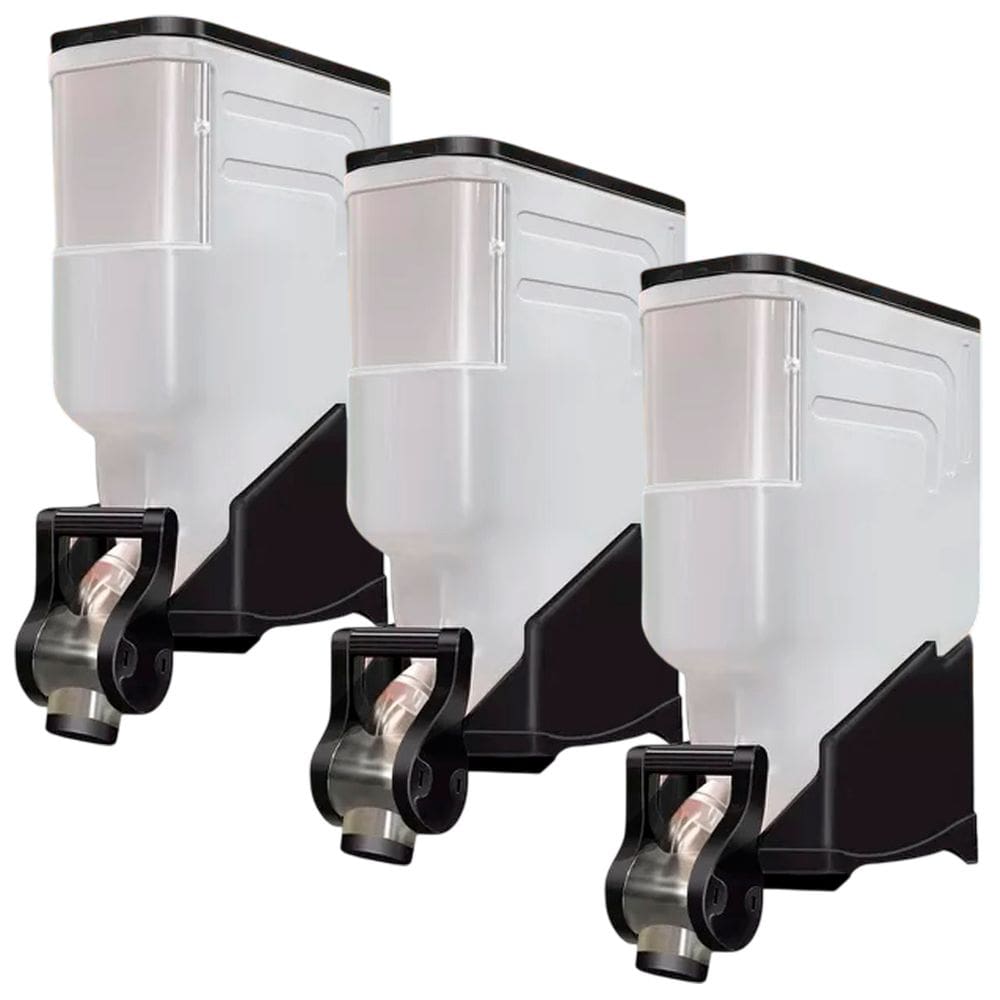 3 Módulos Dispenser Avulso 35 Litros ou 15 Kilos Armazenamento Ração Grãos Cereais Preto Agp