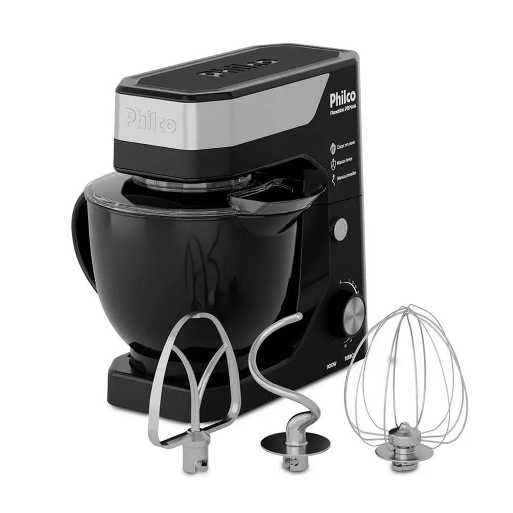 Batedeira Planetária Philco PBP90A Concept 5L 900W Turbo 3 Batedores 12 Vel.
