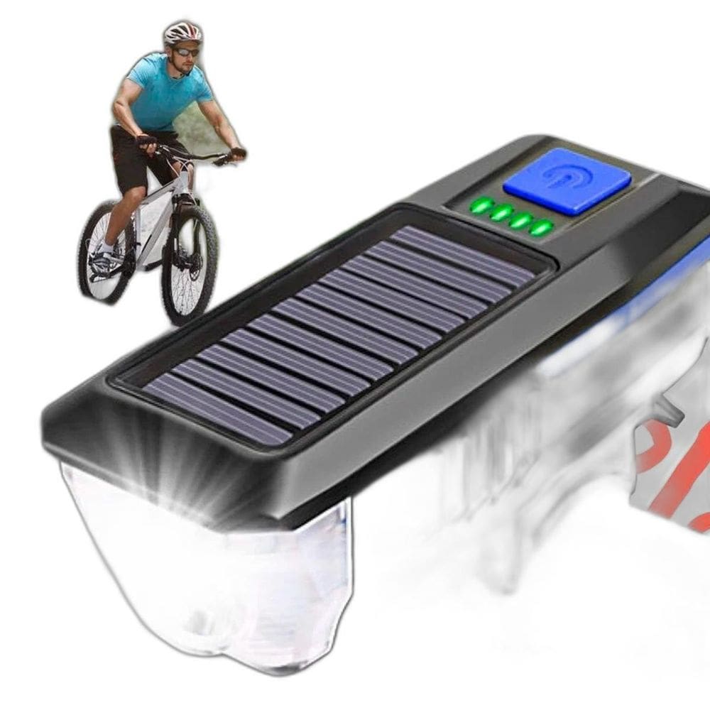 Farol de Bicicleta LED T6 Bike/5 Modos Solar/USB 2000mAh