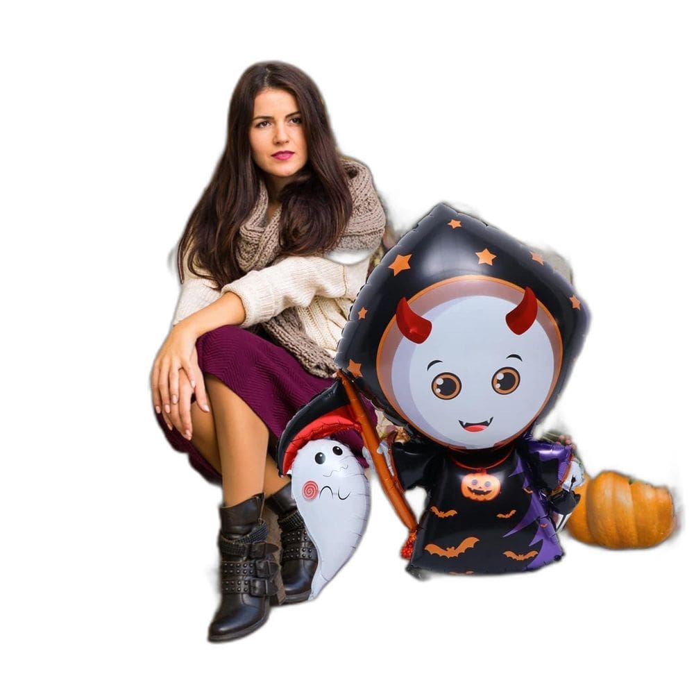 Balão Bruxinha Vampira Balão Decoração De Halloween 50 Unidd