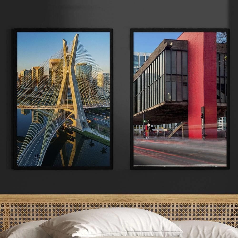 Kit 2 Quadros Decorativos - Coloridos 33X24Cm