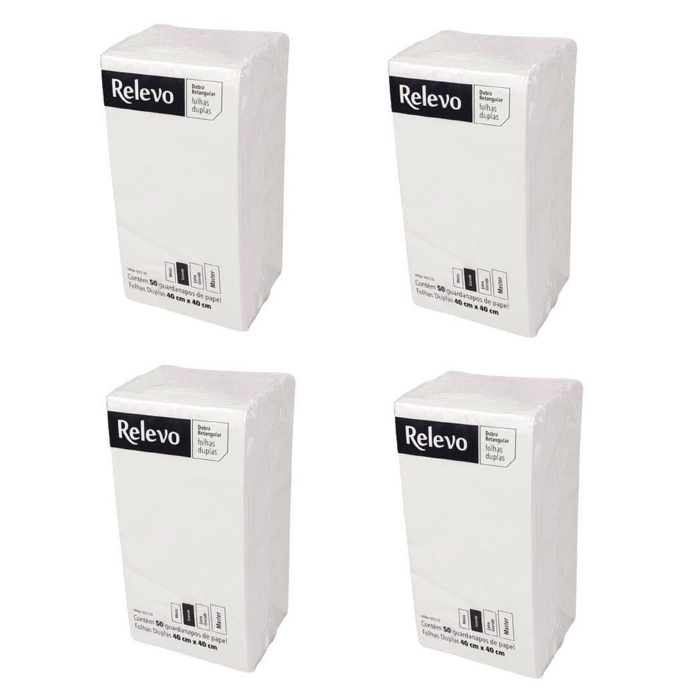 200 Guardanapos Grandes Papel Folha Dupla 40X40Cm Macios