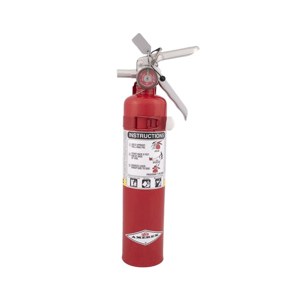 Extintor de incêndio Amerex B417T ABC Dry Chemical 2,5 kg com suporte