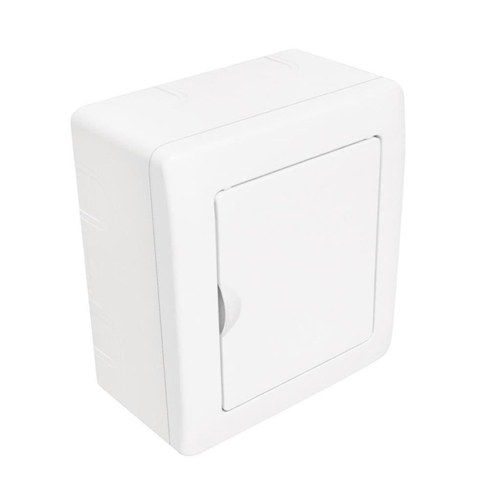 Quadro de Distribuição de Sobrepor Para 3 Disjuntores Nema Ou 4 Din Porta Branca Reversível 3212