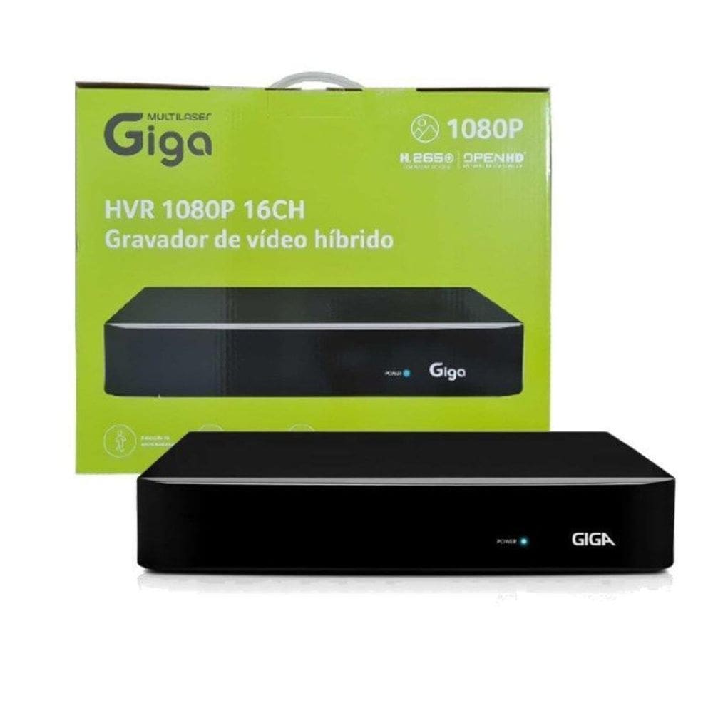 DVR Gravador de Video Multilaser Giga GS0488 16 Canais 1080p